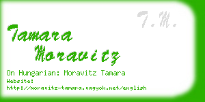 tamara moravitz business card